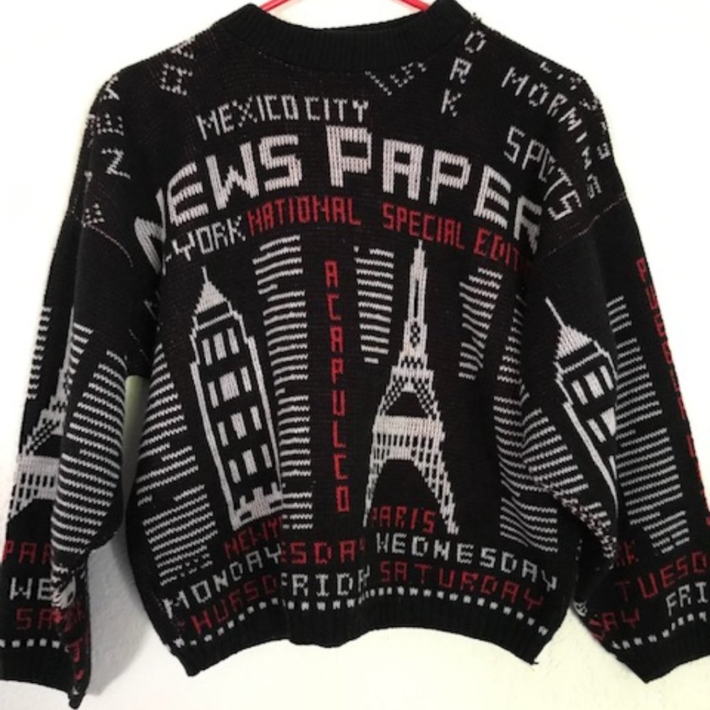 Vintage La Vista Newspaper Sweater
